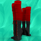 Black Red Socks Boots Legacy