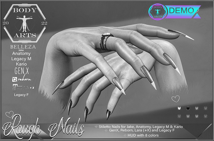 BodyArts - Rough Stiletto Nails DEMO