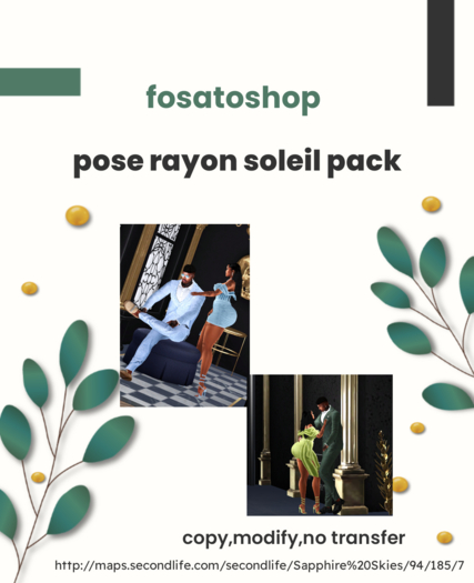 pose mon rayon soleil  pack