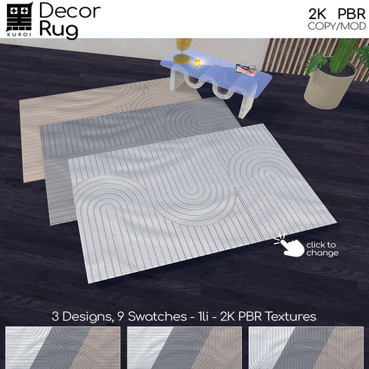 Kuroi - Arches Rug PACK