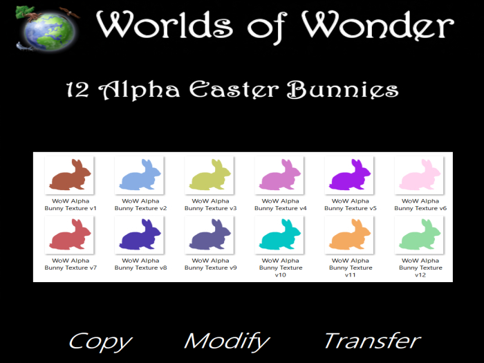 WoW 12 Alpha Easter Bunny Images 