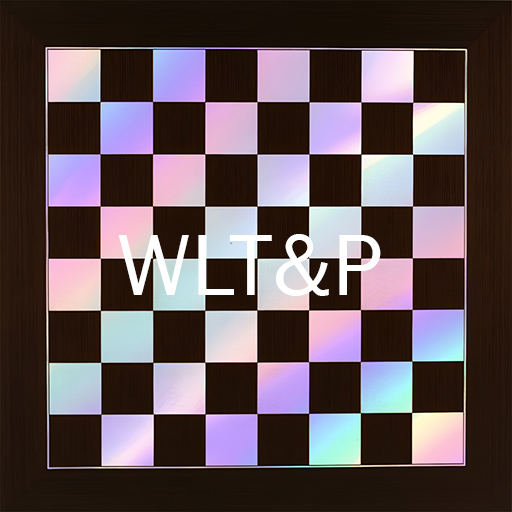 WL- Dark Brown & Iridescent Checkerboard Texture