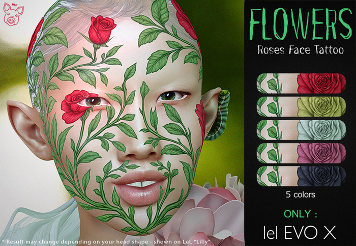 Mad' - Roses FaceTattoo [EVOX]