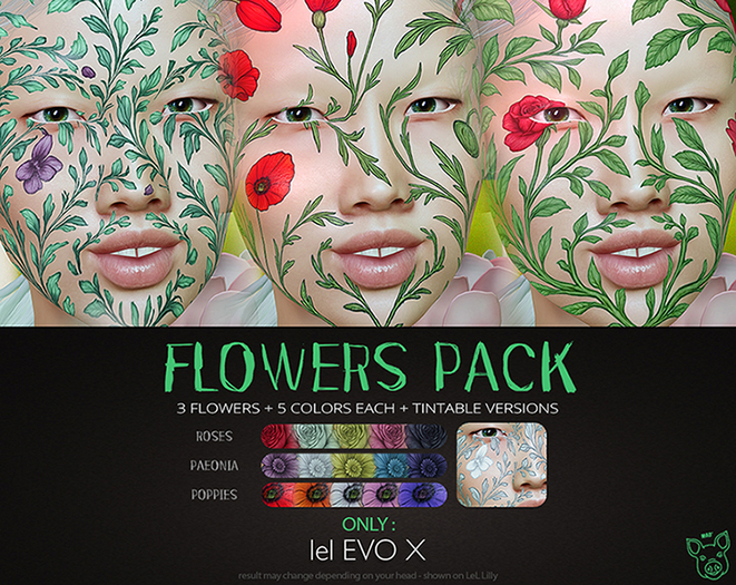 Mad' - Flowers FaceTattoo [EVOX]