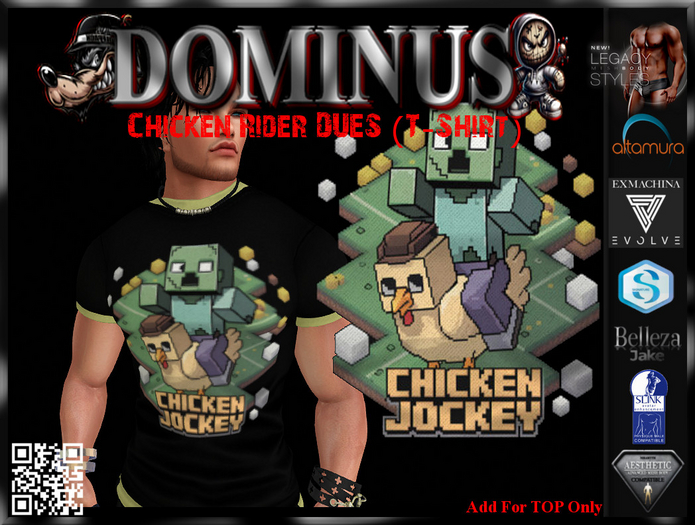 ~DOMINUS~ Chicken Rider DUES (T-Shirt)  (ADD)