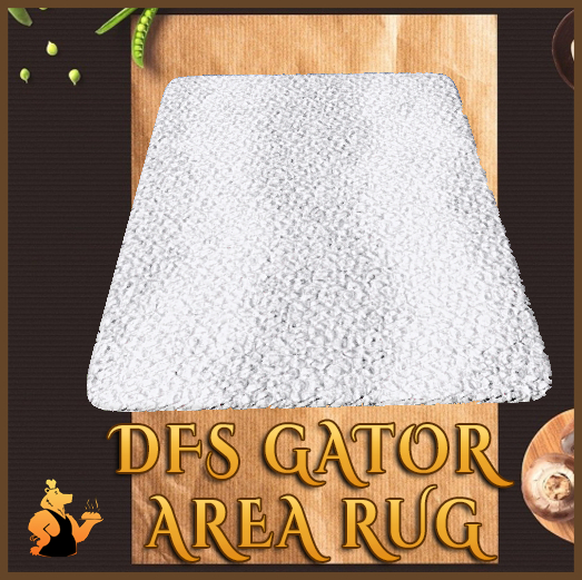 Second Life Marketplace - DFS Gator Area Rug - White (Actual Item)