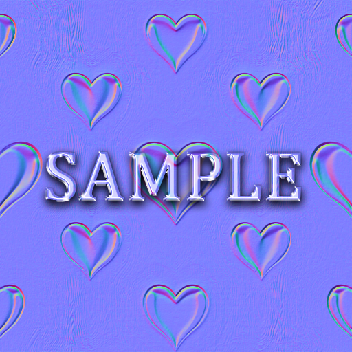 Zoy Texture [ Metallic Hearts Seamless 01 ] Normal Map