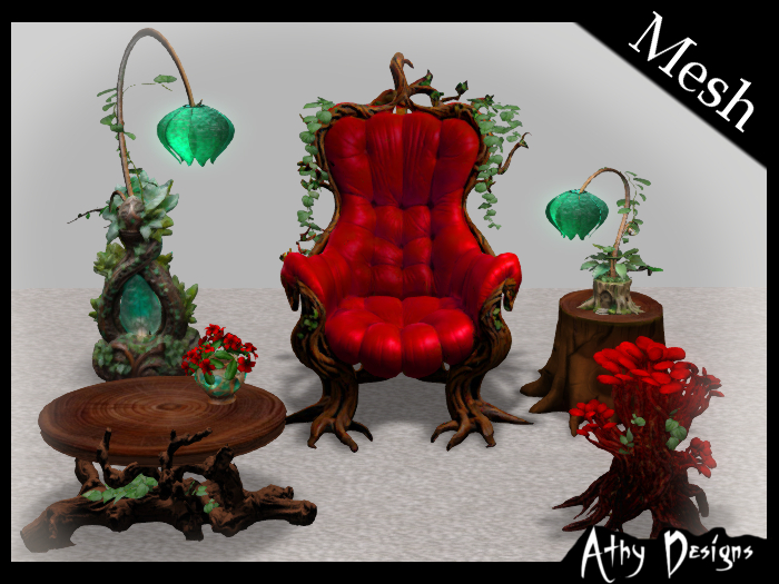 [Athy Designs] Woodland Chair Set Fairy Forest