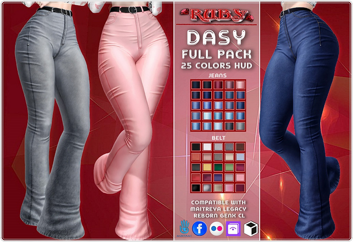 #RUBY#FATPACK-DASY-JEANS-70% OFF