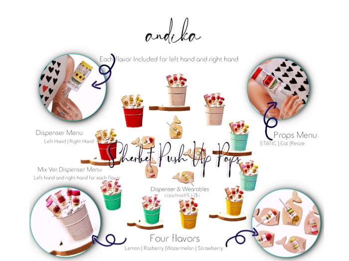 ADD/andika {Sherbet Push Up Pops}Dispenser&Wearables Set