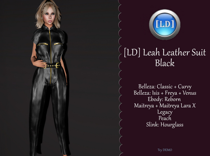 [LD] Leah BLACK Leather Suit