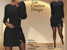 "GCD" Jamie Button Dresses Black