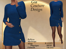 "GCD" Jamie Button Dresses Blue