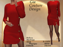 "GCD" Jamie Button Dresses Red