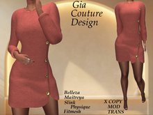 "GCD" Jamie Button Dresses Salmon