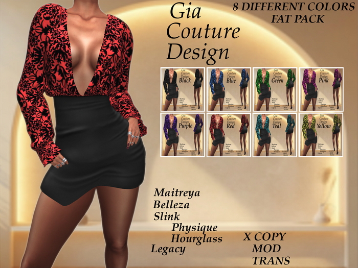 "GCD" Ramsy Low Cut Dresses FAT PACK