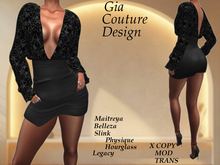 "GCD" Ramsy Low Cut Dresses Black