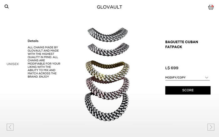 [GLOVAULT] BAGUETTE  CHAIN FATPACK