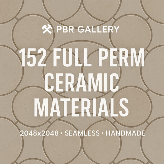 Ceramic Material Map Second Life Marketplace - 152 Full Perm PBR Ceramic Materials