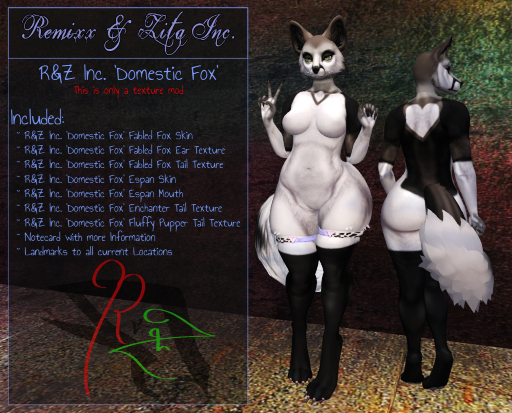 R&Z Inc. 'Domestic Fox' Anthro Mod