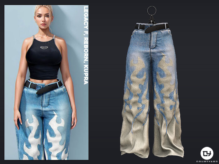 ''COURTYARD" LAGOS DENIM - CREAM