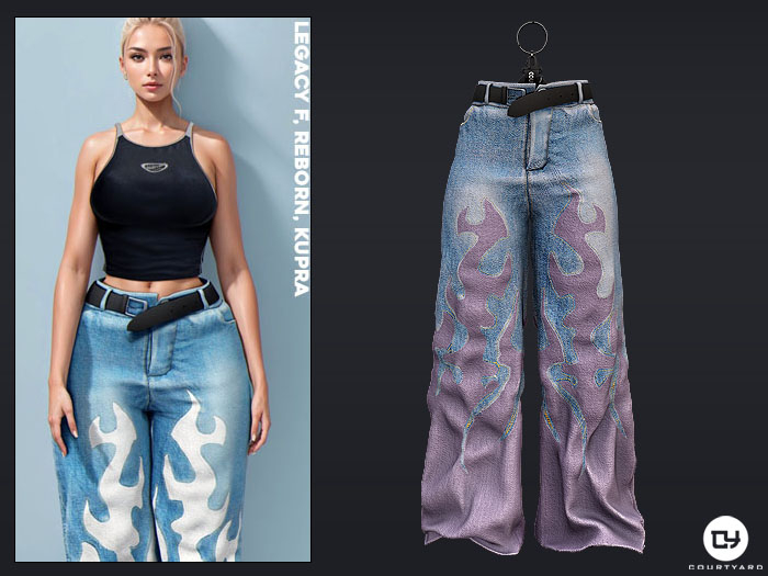 ''COURTYARD" LAGOS DENIM - PURPLE