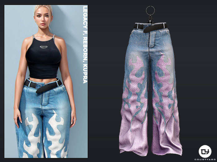 ''COURTYARD" LAGOS DENIM - PINK