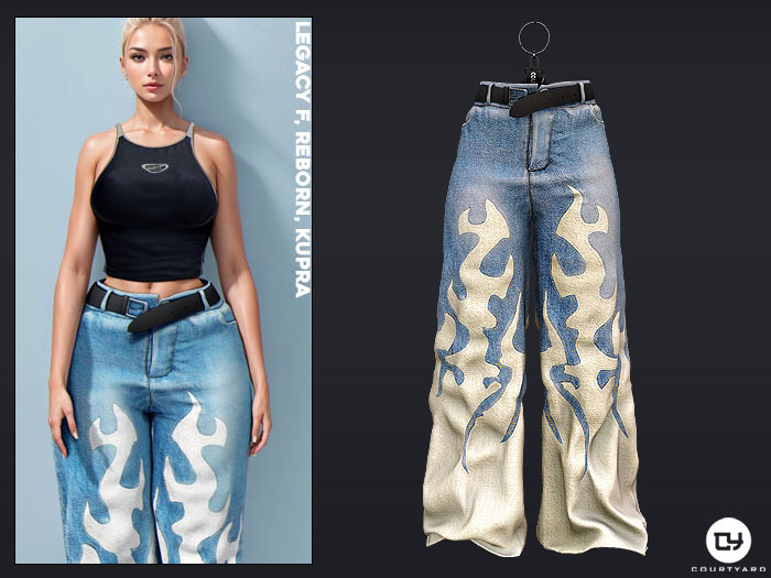 ''COURTYARD" LAGOS DENIM - YELLOW