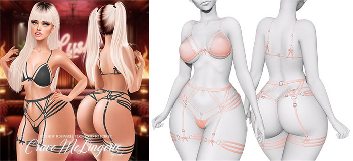 Lush - Crave Me Lingerie Soft Peach