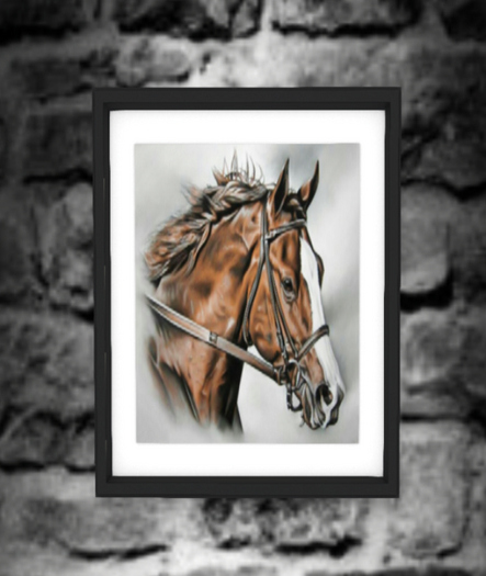 Horse Head in Oil Paint