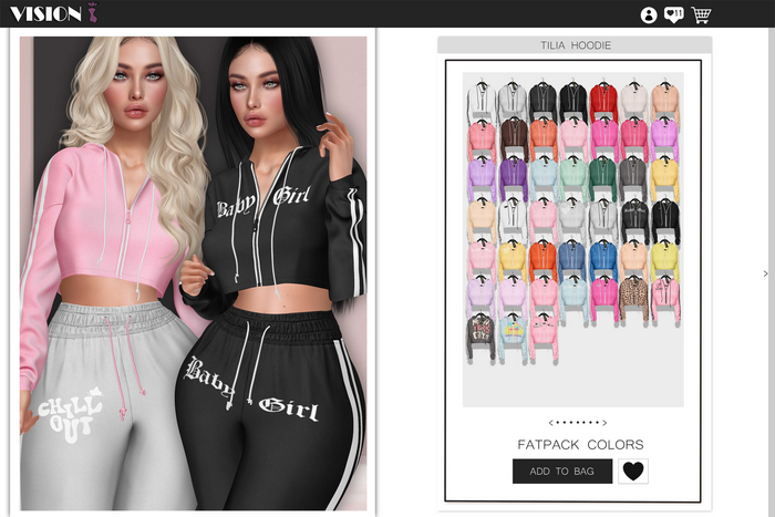 {ViSion} // Tilia Hoodie - DEMO - LaraX + PetiteX - Legacy + Perky + Bombshell - Reborn + Waifu
