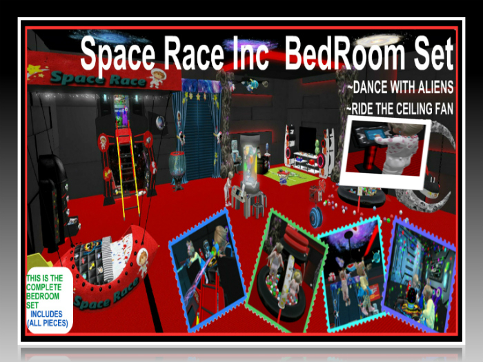 Space Race Inc BedRoom Set  (Red)