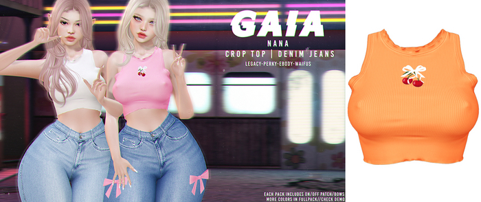 Gaia - nana crop top - pumpkin