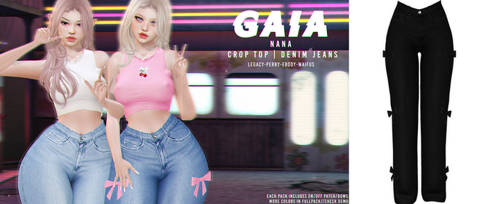 Gaia - nana denim jeans - black