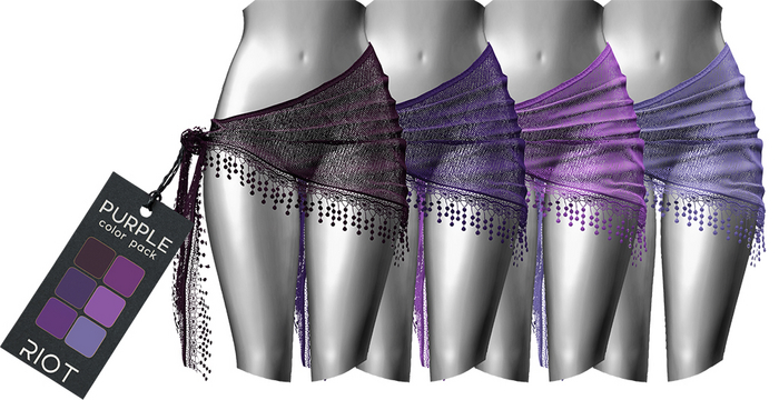 RIOT / Kimiko Wrap Knitted Skirt - Purple Pack