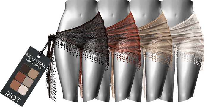 RIOT / Kimiko Wrap Knitted Skirt - Nude Pack