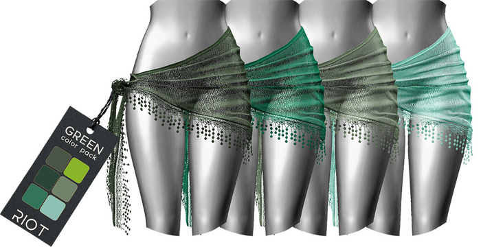 RIOT / Kimiko Wrap Knitted Skirt - Green Pack