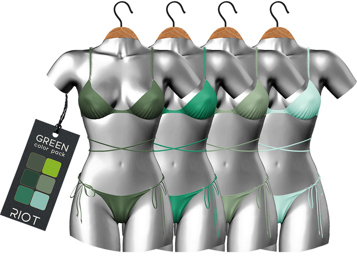 RIOT / Kimiko Bikini Set - Green Pack