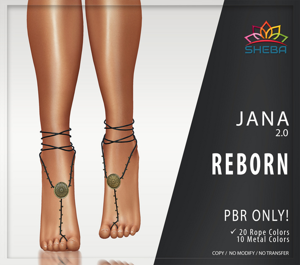Jana Ethnic Foot Jewelery 2.0 (Fatpack) ~ Reborn  /PBR Only!