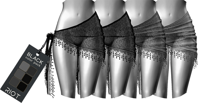 RIOT / Kimiko Wrap Knitted Skirt - Black Pack