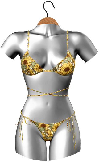 RIOT / Kimiko Bikini Set - Pattern - Sunflowers Vintage