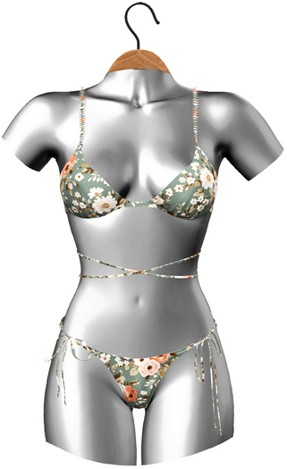RIOT / Kimiko Bikini Set - Pattern - Floral Green