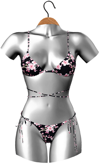 RIOT / Kimiko Bikini Set - Pattern - Cherry Blossoms