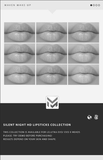 .: MAVEN :. SILENT NIGHT HD LIPSTICKS DEMO