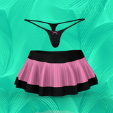 Black Pink Bonbon PEACH SKIRT