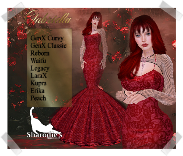 ~*~Sharodie's Design~*~Gabriella Gown red  - add me