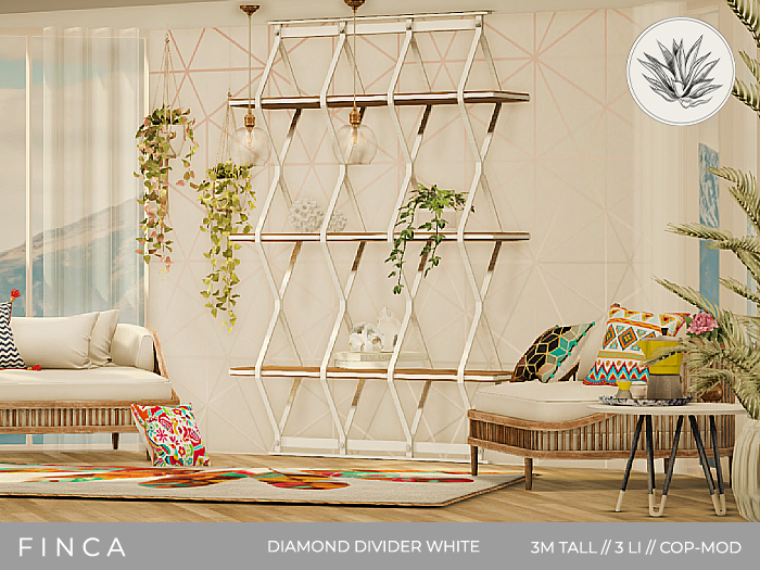 FINCA - diamond divider white