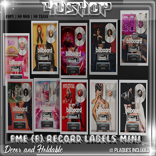 4UShop- FME (F) Record Label Plaques Mini Pack