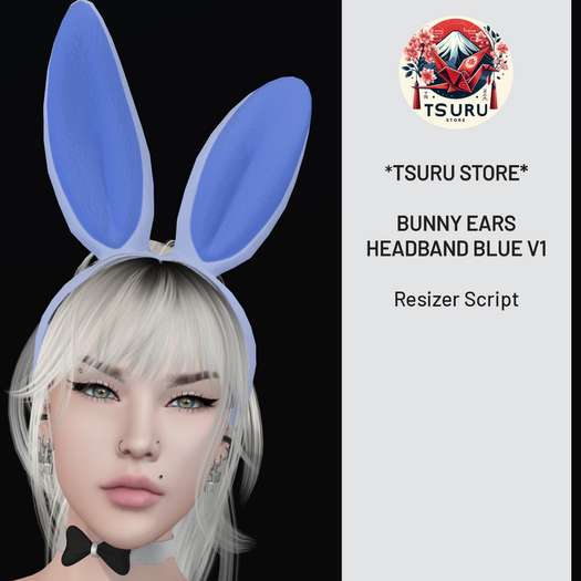 *Tsuru Store* Easter Bunny Ears Headband (Blue)