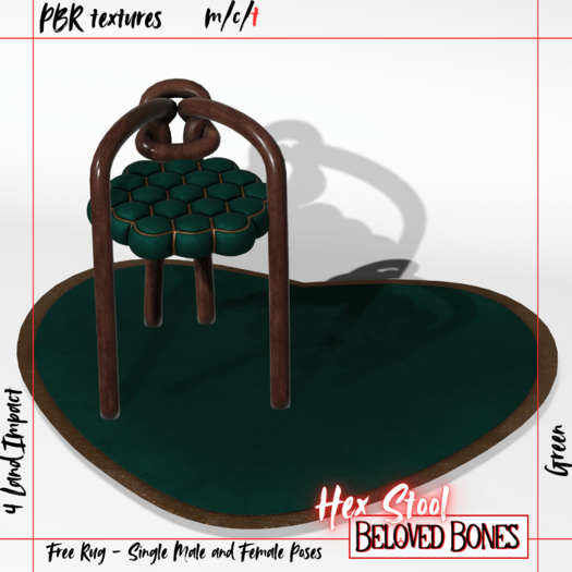 [BB] Hex Stool (Green) (PBR)